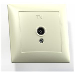 Розетка телевизионная 1-м СП бел. РТВ1-0-399 Селена 8120 фото