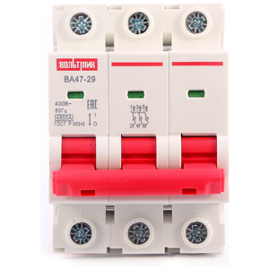 (S) Авт.выключатель ВА 47-29 3р 63А 4,5кА хар.D фото