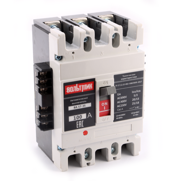 (S) Авт.выключатель ВА 57-35 341210 125А 1250 (НР-380AC) фото