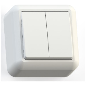 Выключатель 2-кл ОП 10А IP20 бел. А510-380 Оптима 8003 фото