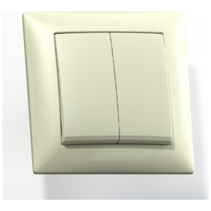 Выключатель 2-кл СП 10А IP20 с подсв. сл.кость С510-397 Селена 8144 фото