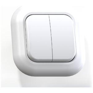 Выключатель 2-кл СП 6А IP20 бел. С56-053 Елизавета 6415 фото