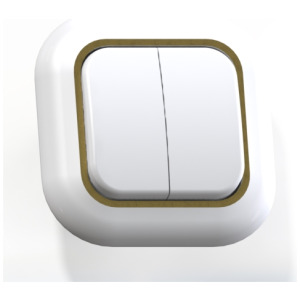 Выключатель 2-кл СП 6А IP20 бел. С56-053 Елизавета 6415 фото