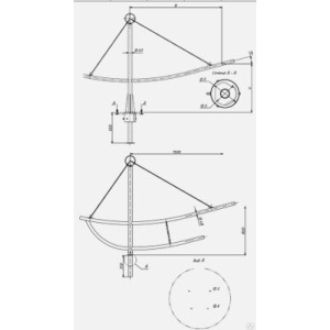 Кронштейн консольный двухрожковый 4.К2-0,9-1,5-/180-Ф1/Ф3/Ф4 Ладья серия4 фото